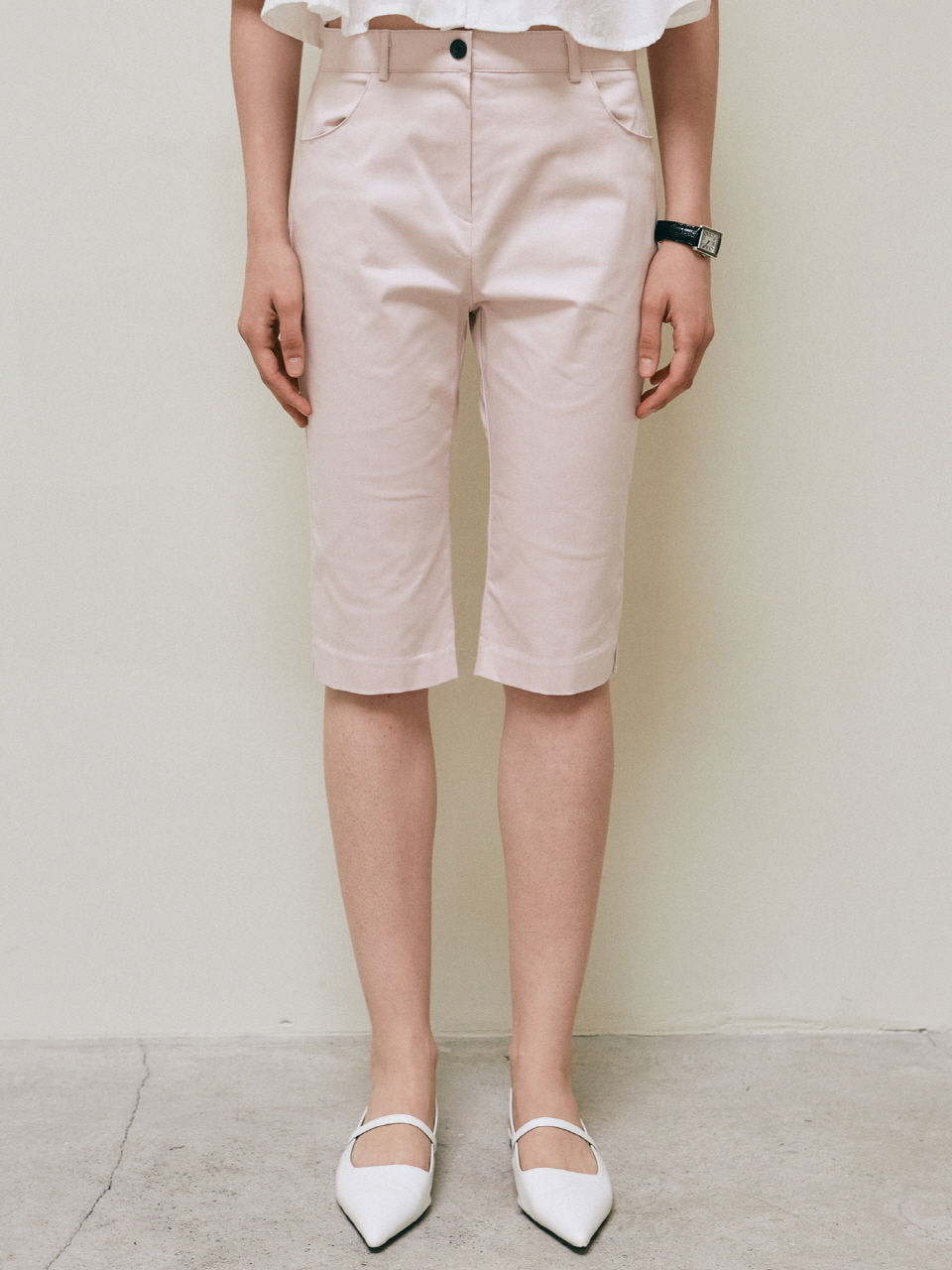YAN13 Standard Biker Slim Pants_Pink