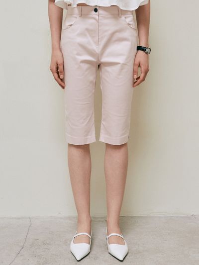 YAN13 Standard Biker Slim Pants_Pink