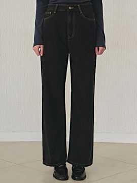 YAN13 STANDARD HIGHWAIST PANTS_BLACK DENIM