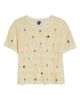 YanYan YanYan Cotton Short Sleeve Lattice Stitch Sweater - 5