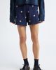 YanYan YanYan Daisy Embroidered Lambswool Sweater Shorts - 1