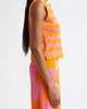 YanYan YanYan Daisy Stripe Sleeveless Linen Blend Sweater - 4