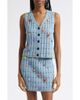 YanYan YanYan Dotty Embellished Cotton Rib Sweater Vest - 1