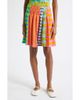 YanYan YanYan Embroidered Stripe Pleated Linen Blend Sweater Skirt - 1