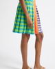 YanYan YanYan Embroidered Stripe Pleated Linen Blend Sweater Skirt - 3