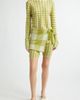YanYan YanYan Gingham Check Wool Boatneck Sweater - 2