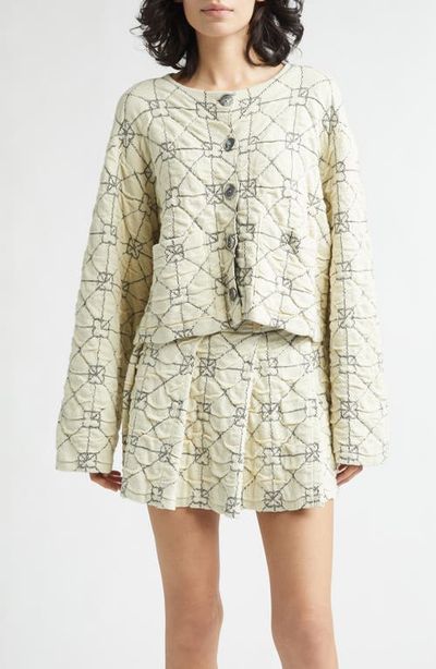 YanYan YanYan June Boxy Jacquard Cardigan