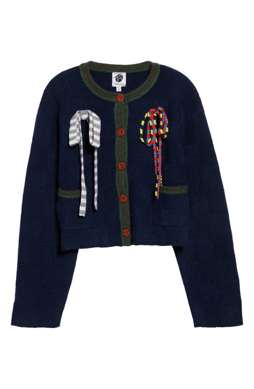 YanYan YanYan Multibows Lambswool & Cotton Cardigan