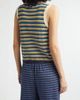 YanYan YanYan Romy Stripe Lace-Up Sleeveless Cotton Blend Sweater - 2