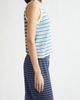 YanYan YanYan Romy Stripe Lace-Up Sleeveless Cotton Blend Sweater - 3