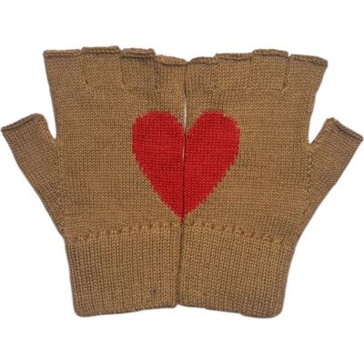 YAPA YAPA Heart Fingerless Alpaca Gloves