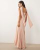 YAS YAS bandeau scarf detail maxi dress in pale pink - 4