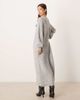YAS YAS button front oversized knit maxi dress in light heather gray - 2