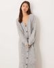YAS YAS button front oversized knit maxi dress in light heather gray - 3
