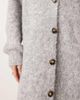 YAS YAS button front oversized knit maxi dress in light heather gray - 4