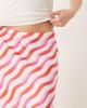 YAS YAS diagonal stripe midi skirt in pink and white-Multi - 2