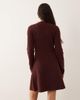 YAS YAS engineered rib knit mini dress in burgundy - 4