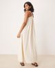 YAS YAS Festival boho style crochet trim cami midi dress in cream-White - 2