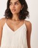 YAS YAS Festival boho style crochet trim cami midi dress in cream-White - 4