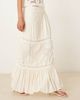 YAS YAS Festival crochet lace insert boho maxi skirt in cream-White - 2