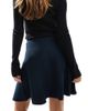 YAS YAS flare knitted mini skirt in navy - 2