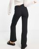 YAS Y.A.S flared pants with chunky belt loops in black - 2