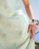 YAS YAS floral print sequined cami maxi dress in mint green - 2