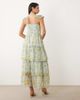 YAS YAS flutter sleeve tiered chiffon maxi dress in soft floral print-Multi - 2