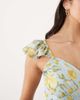 YAS YAS flutter sleeve tiered chiffon maxi dress in soft floral print-Multi - 3