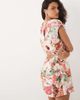 YAS YAS gathered mini dress with open back detail in mixed rose print-pink - 1