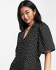 YAS Y.A.S Geesa polka dot jumpsuit in black - 3
