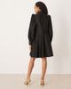 YAS YAS high neck satin mini dress with button front in black - 4
