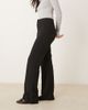 YAS YAS high waisted stretch flare pants in black - 2