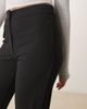 YAS YAS high waisted stretch flare pants in black - 3