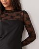 YAS YAS hybrid high neck lace top and satin slip dress in black - 3
