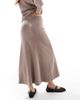 YAS YAS knitted maxi skirt in mushroom - part of a set-Neutral - 2