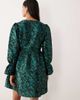 YAS YAS long sleeve jacquard mini dress in black - 2