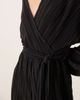 YAS YAS long sleeve tie waist plisse jumpsuit in black - 4