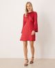 YAS YAS open back satin mini dress in red - 3