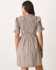 YAS YAS plaid mini dress in cream-White - 4