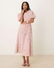 YAS YAS premium 3D confetti floral detail maxi dress in pink - 1
