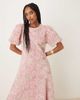 YAS YAS premium 3D confetti floral detail maxi dress in pink - 3