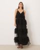 YAS YAS premium tulle maxi dress in black - 1
