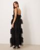 YAS YAS premium tulle maxi dress in black - 3