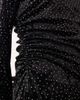 YAS YAS ruched detailing velvet midi dress in black - 4