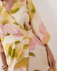 YAS YAS ruffle sleeve wrap maxi dress in pastel floral print-Multi - 4
