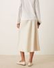 YAS YAS satin midi skirt in birch cream-White - 4