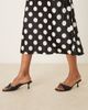 YAS YAS satin midi skirt in black and white polka dots-Multi - 4