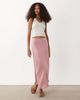 YAS YAS satin midi skirt in lilas pink - 1