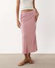 YAS YAS satin midi skirt in lilas pink - 3